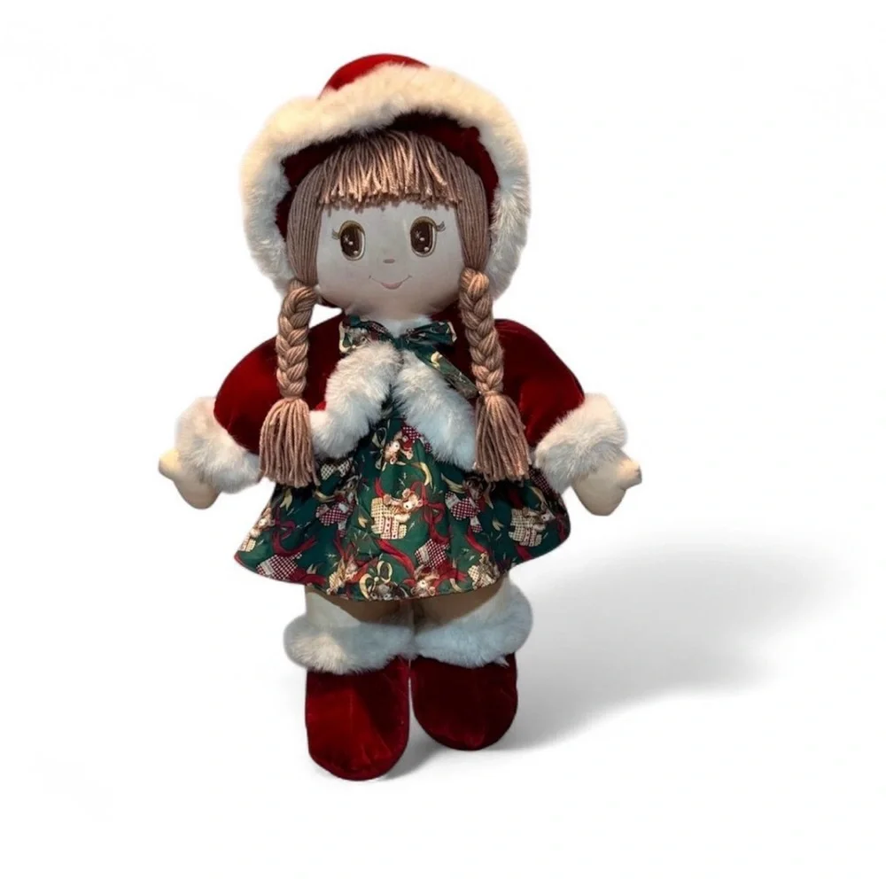 Christmas Pillow Dolls. Cuddle Wit. 25”. Boy Girl Set.